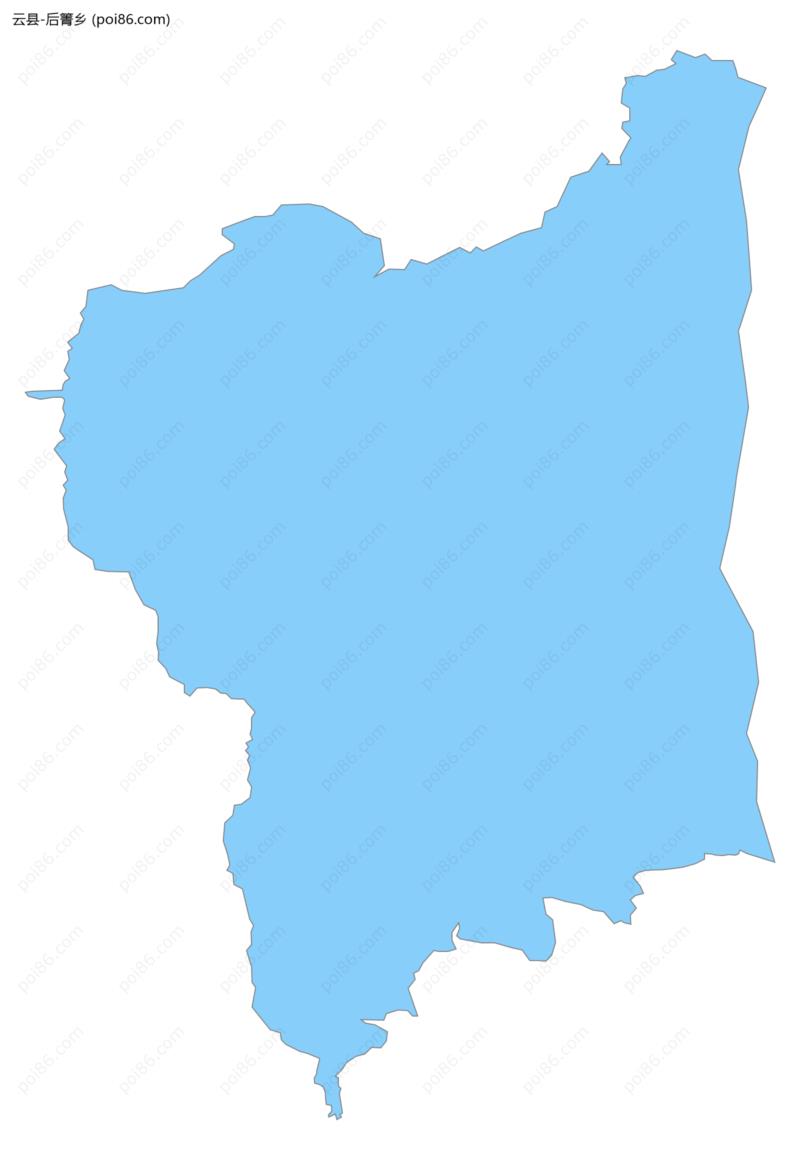 后箐乡边界地图