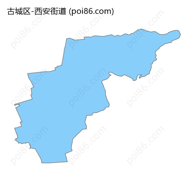 西安街道边界地图