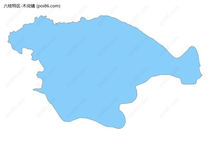 木岗镇边界地图