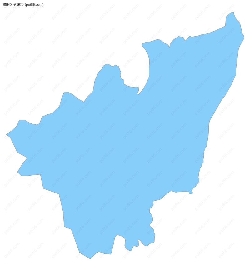 丙麻乡边界地图