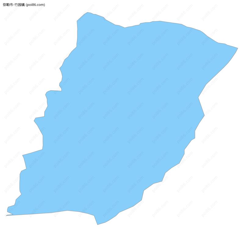 竹园镇边界地图