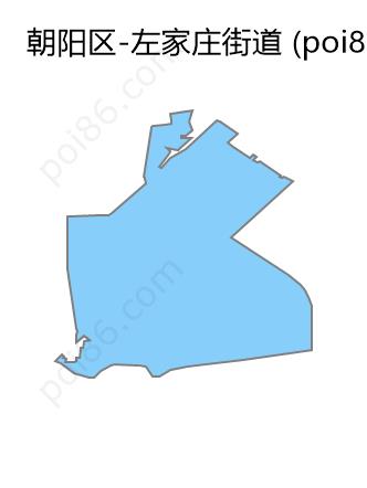 左家庄街道边界地图