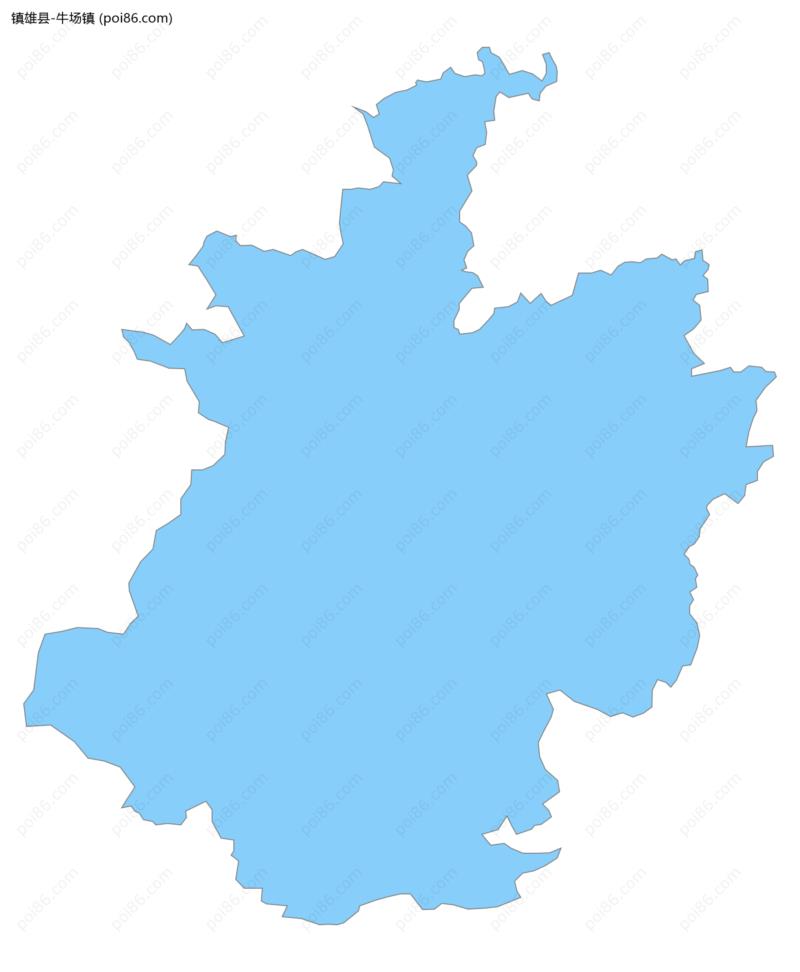 牛场镇边界地图