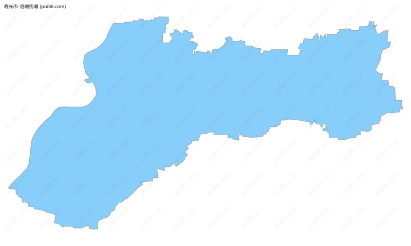 洛城街道边界地图