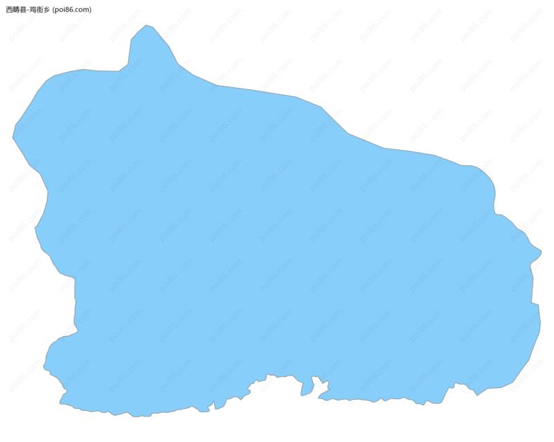 鸡街乡边界地图