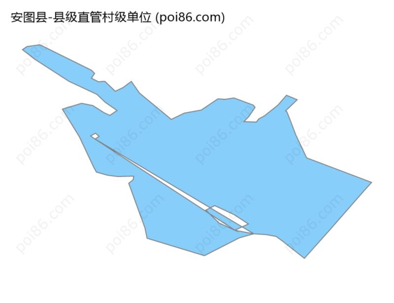 县级直管村级单位边界地图