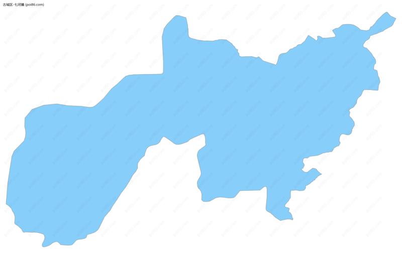 七河镇边界地图