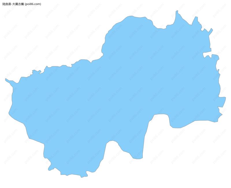 大莫古镇边界地图