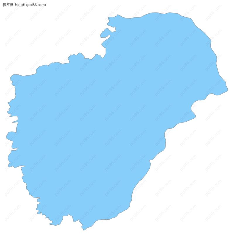 钟山乡边界地图