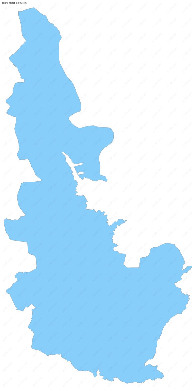 嘎洒镇边界地图