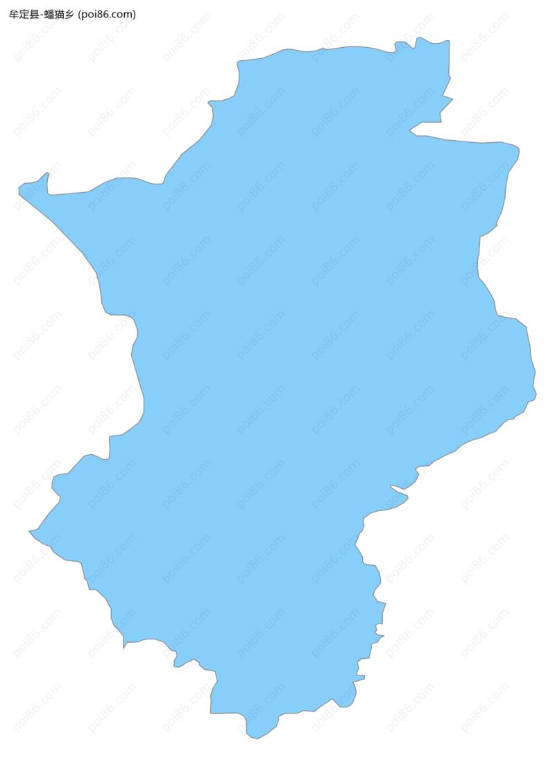 蟠猫乡边界地图