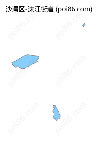 沫江街道边界地图