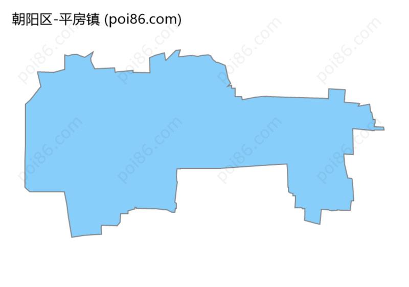 平房镇边界地图