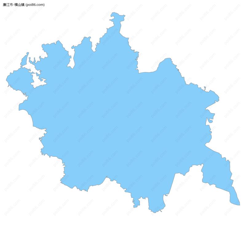 横山镇边界地图