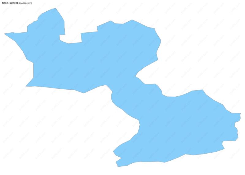 榆树台镇边界地图