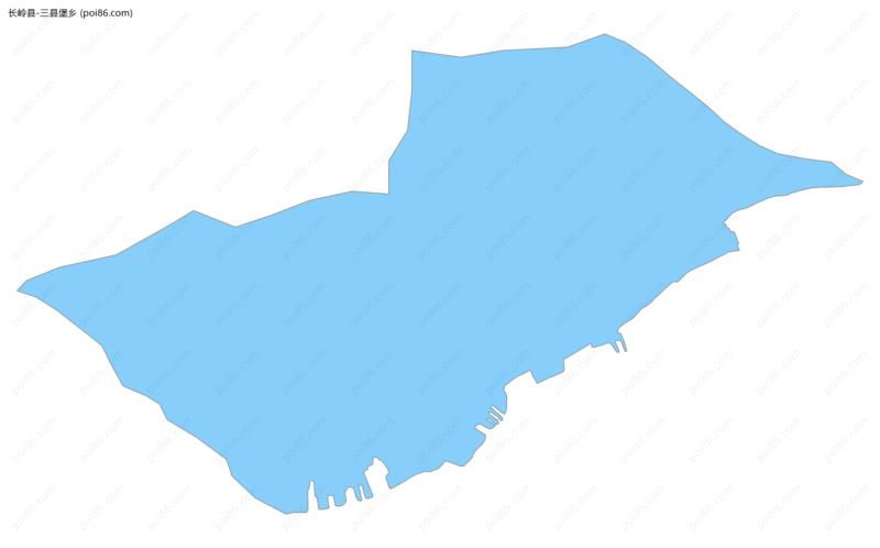 三县堡乡边界地图