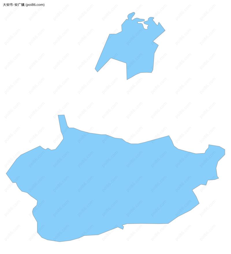 安广镇边界地图