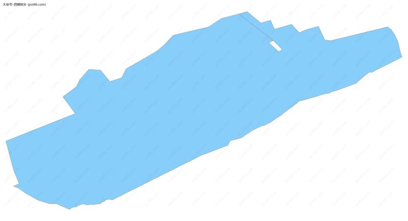 四棵树乡边界地图