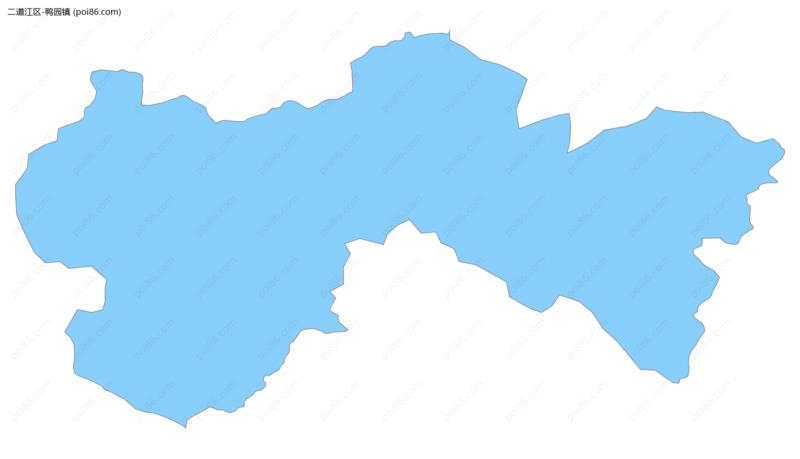 鸭园镇边界地图