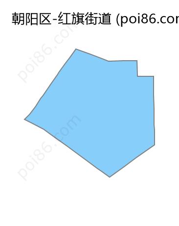 红旗街道边界地图