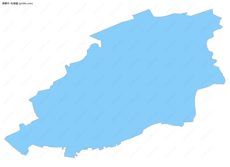 布海镇边界地图