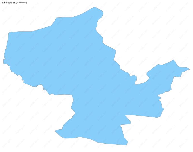 岔路口镇边界地图