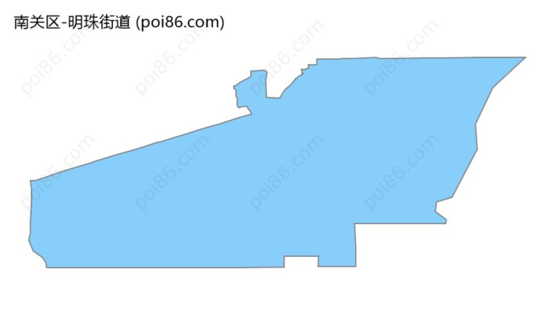 明珠街道边界地图