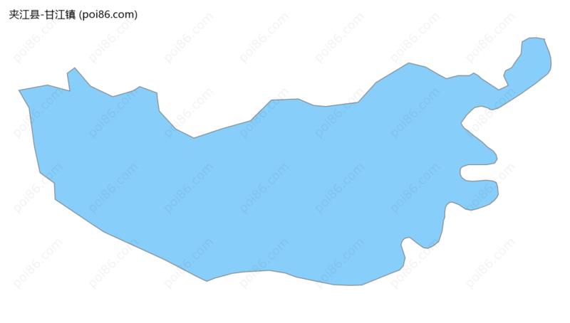 甘江镇边界地图