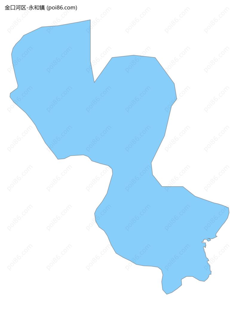 永和镇边界地图