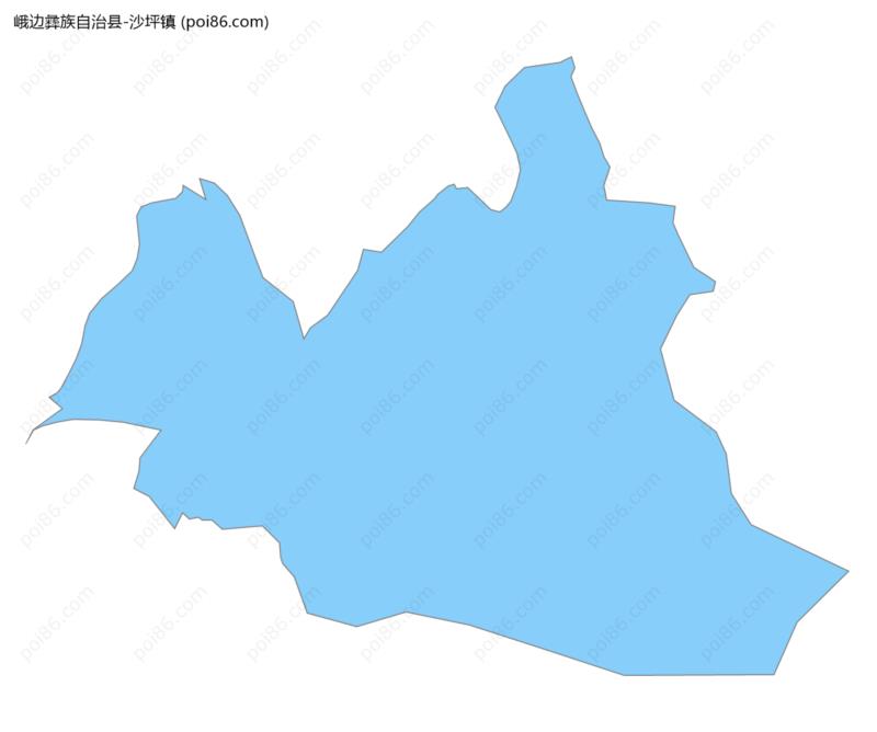 沙坪镇边界地图