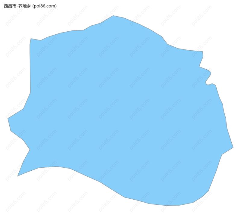 荞地乡边界地图