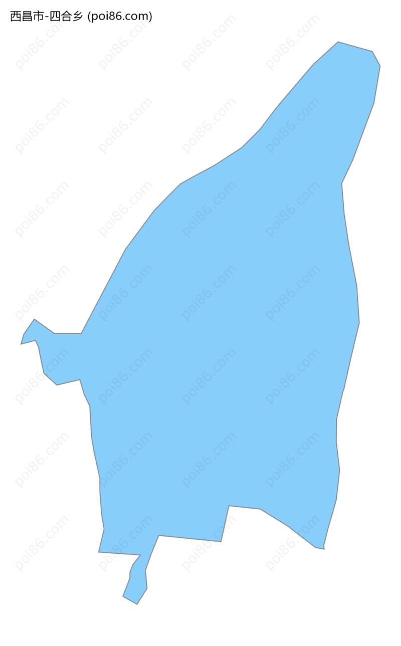 四合乡边界地图