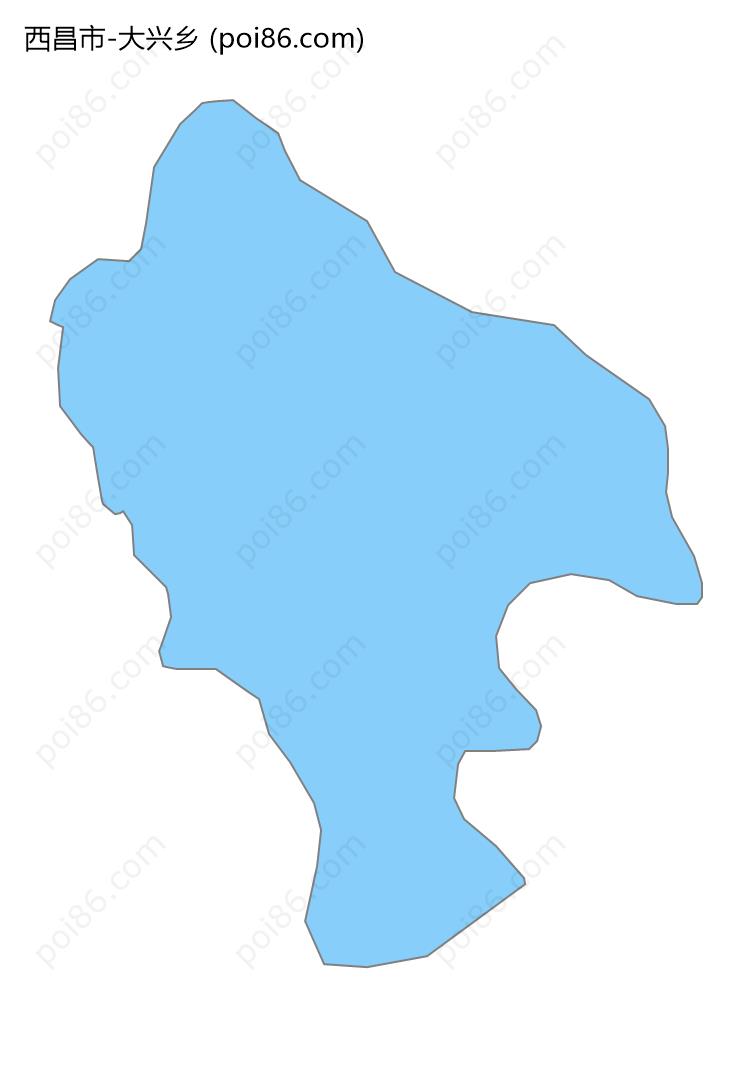 大兴乡边界地图