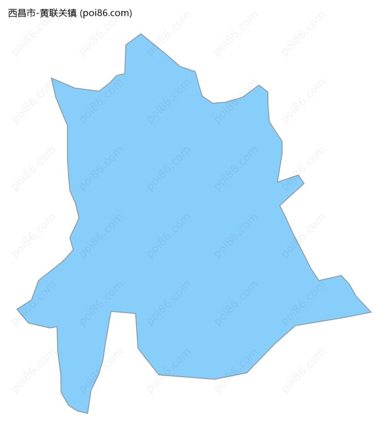 黄联关镇边界地图