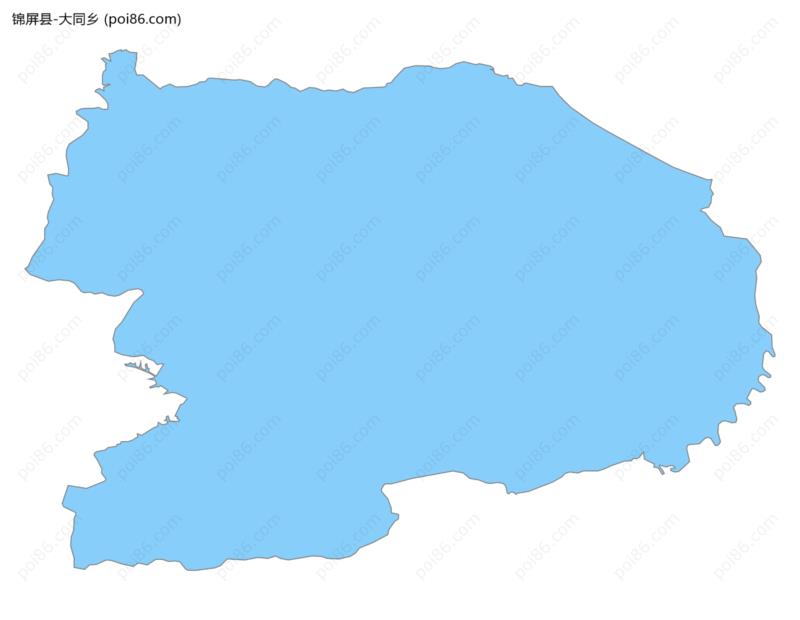大同乡边界地图