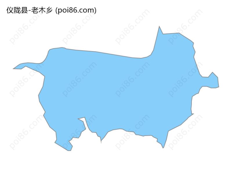 老木乡边界地图