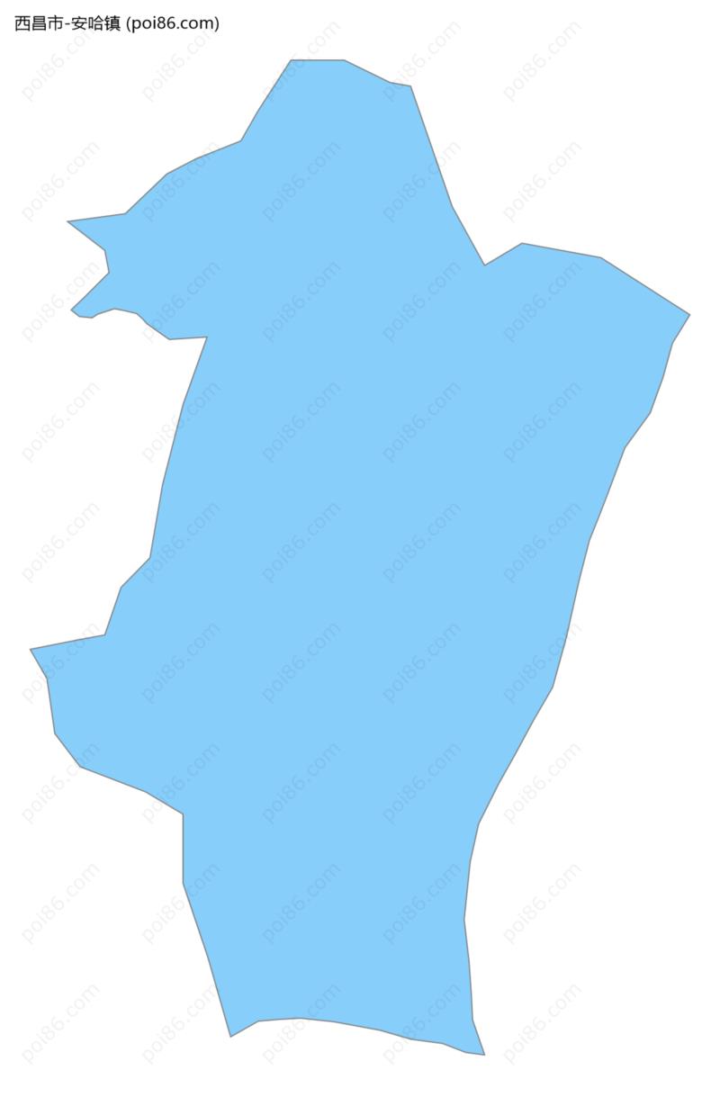 安哈镇边界地图