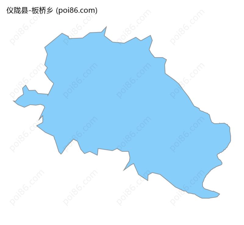 板桥乡边界地图