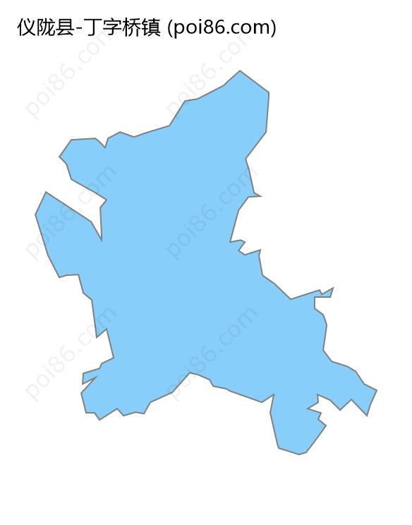 丁字桥镇边界地图