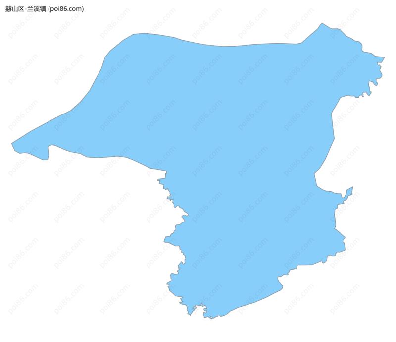 兰溪镇边界地图