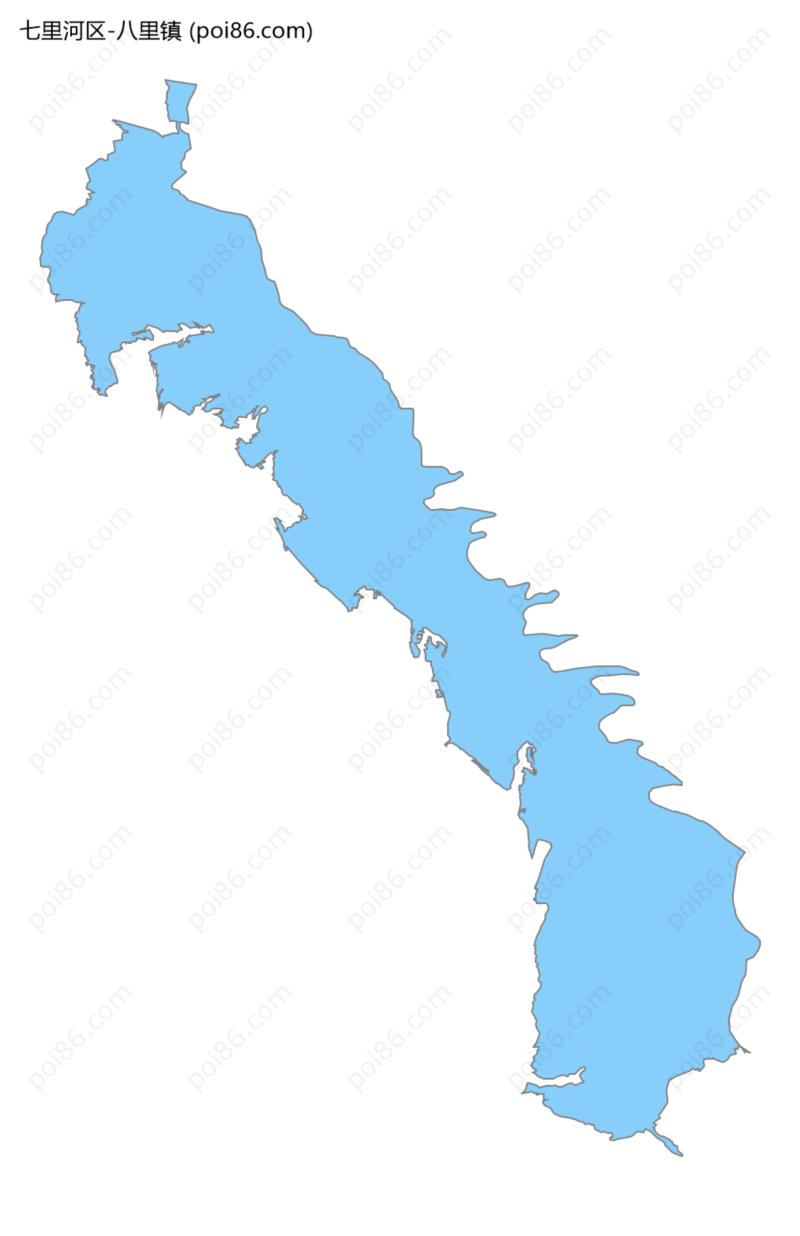 八里镇边界地图