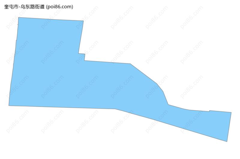 乌东路街道边界地图