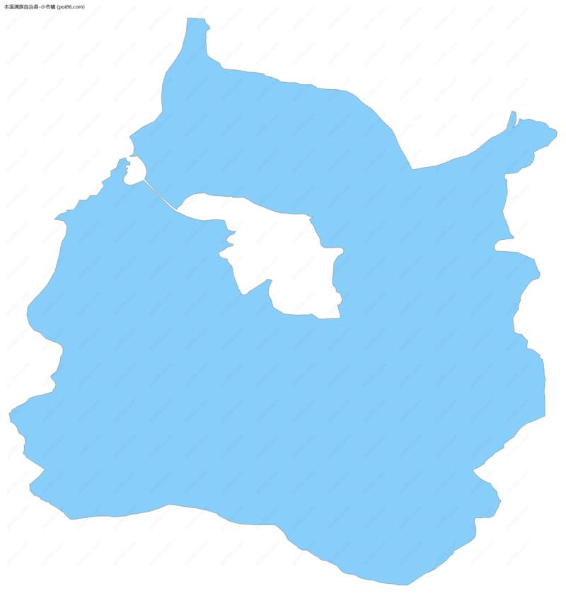 小市镇边界地图