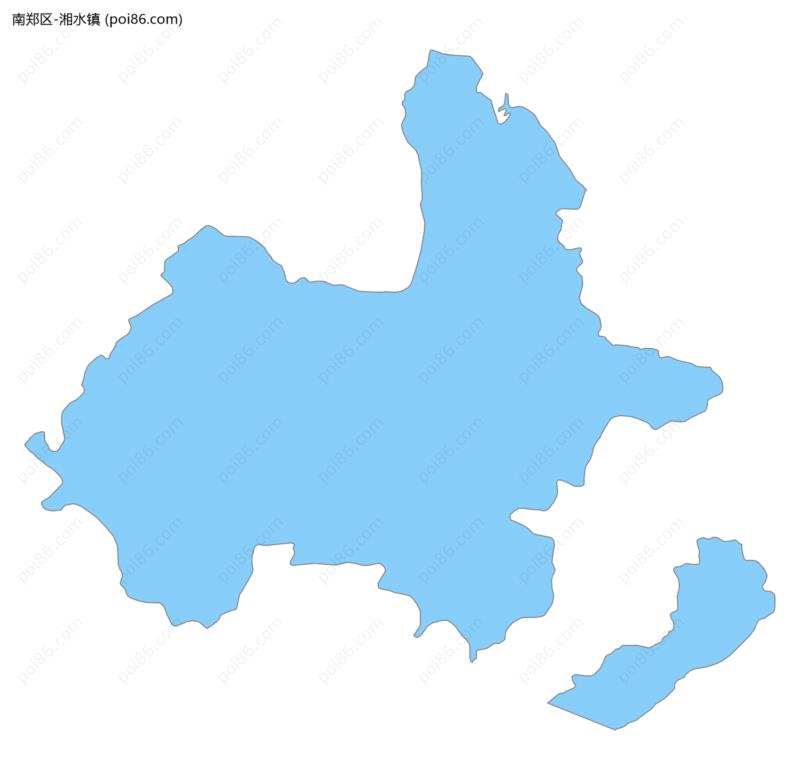 湘水镇边界地图