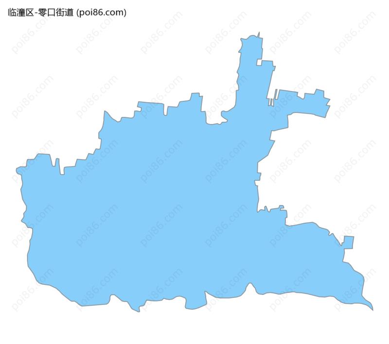 零口街道边界地图