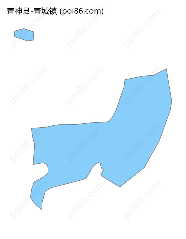 青城镇边界地图