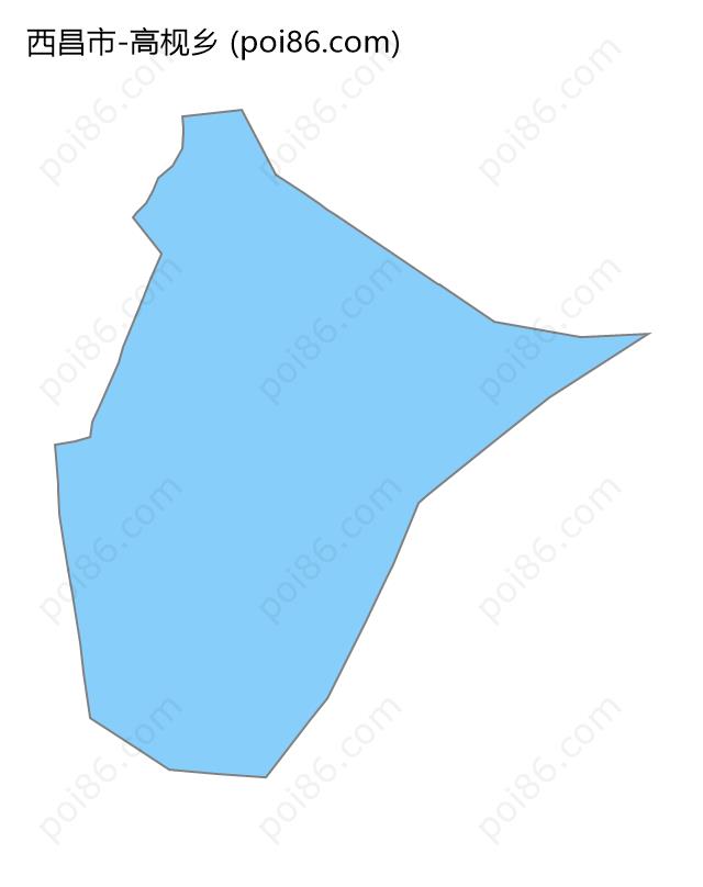 高枧乡边界地图