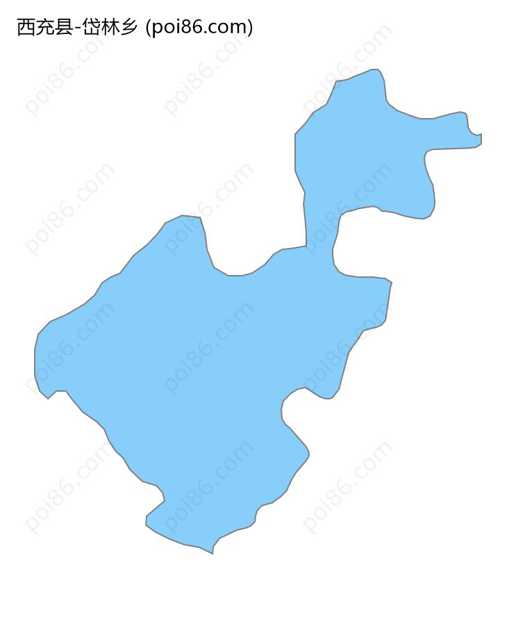 岱林乡边界地图