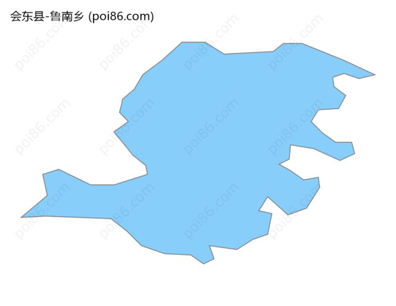 鲁南乡边界地图