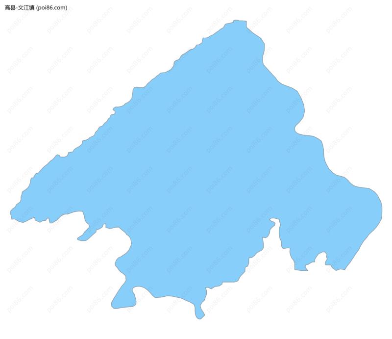 文江镇边界地图